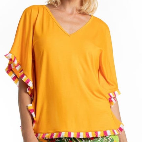 Trina Turk Women Delfino Poncho Top - Picture 1 of 8